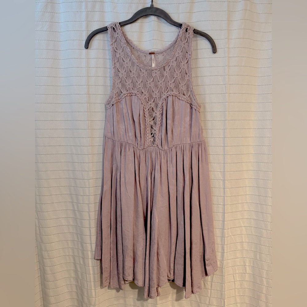 Free People Lavender Boho Sleeveless Mini Dress Size Small
